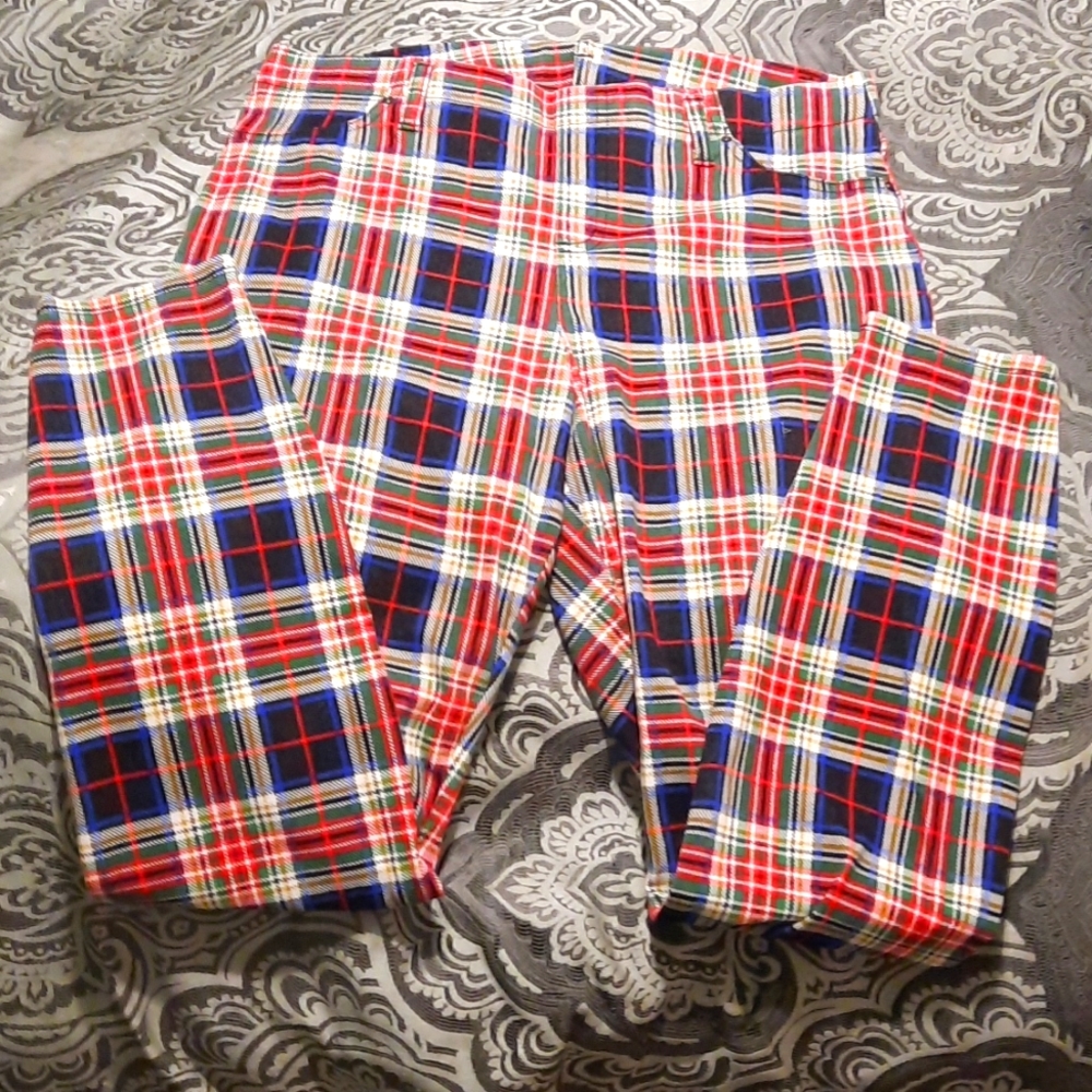 Womens Plaid Slacks